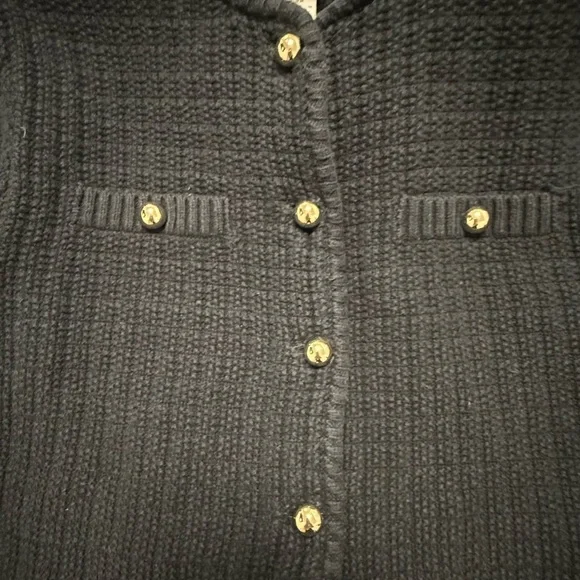 H&M Black Knit Cardigan with Gold Accents - Picture 6 of 8